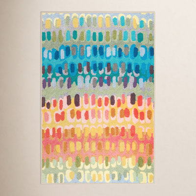 Paint Chip Multi Machine Printed Washable Rug