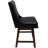 Swivel Counter Height Barstools Brown Seat In Brown Finish, Set of 2-1973723066-1973723047