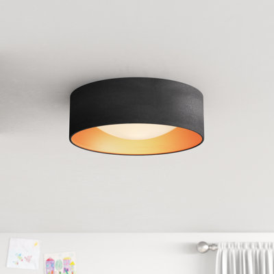 Plafonnier encastré or 1 lumière