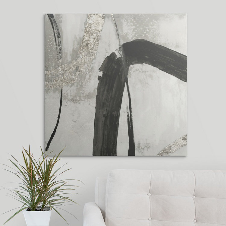 «Black Ink II», reproduction d'art, H 35 po x l 35 po x P 1,5 po, Toile