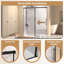 Porte de douche coulissante simple de 44 à 48 po de largeur x 72 po de hauteur avec verre transparent
