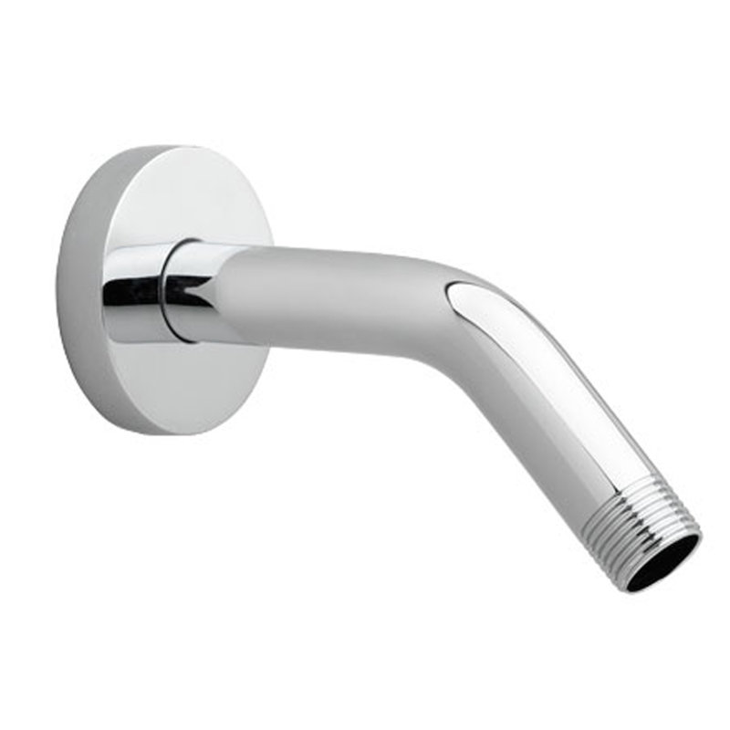 Bras de douche moderne et bride, Chrome poli