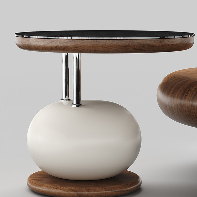 Ensemble de tables basses rondes en bois