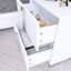 Table de chevet élégante avec pied en métal et table de chevet à miroir avec 2 tiroirs pour la chambre à coucher-118021524