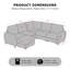 Canapé modulaire en velours côtelé avec rangement Nicollette-129515809