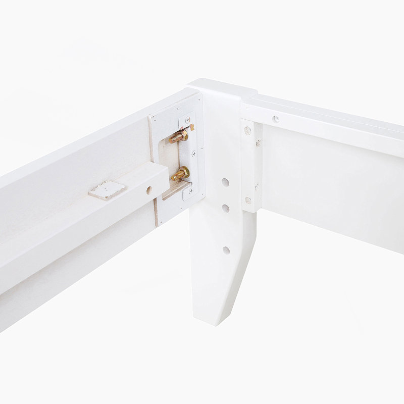 Lit plateforme Hounslow Eastern King Universal, un mélange de confort et de style pour la chambre de vos rêves, Blanc, Roi