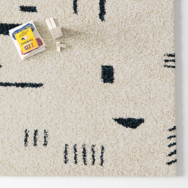 Morin Geometric Shag Area Rug, Rectangle 8'9" x 12'