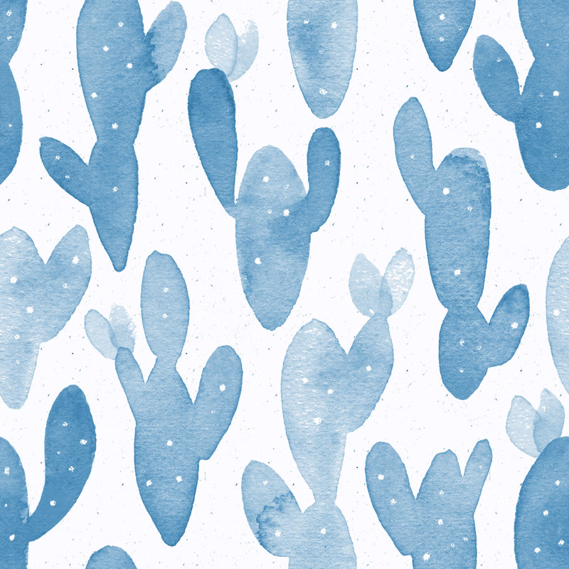 Peel & Stick Floral Roll, Blue, 16.67" L x 25" W