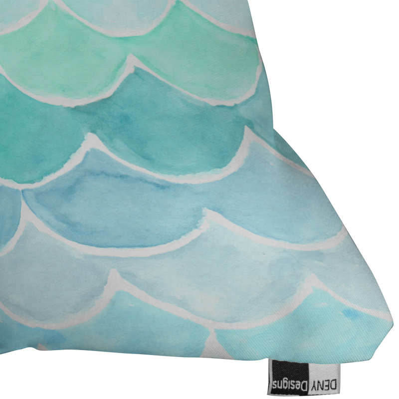 Mermaid Scales Throw Pillow, 18" x 18"