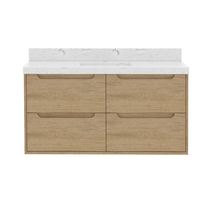 Ensemble de meuble-lavabo mural 48 po avec lavabo Dyerville