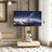 TV Stand With Push-Pull Drawer For Living Room, Bedroom,Offices,Mobile TV Cart For 32-75 Inches,Wood &Glass TV Stand,Floor Stand With Mount On Lockable Wheels,Natural-127510951