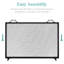 Cassiano 38x27in Single Panel Fireplace Screen Handcrafted Steel Mesh Spark Guard w/ Handles-1470254272