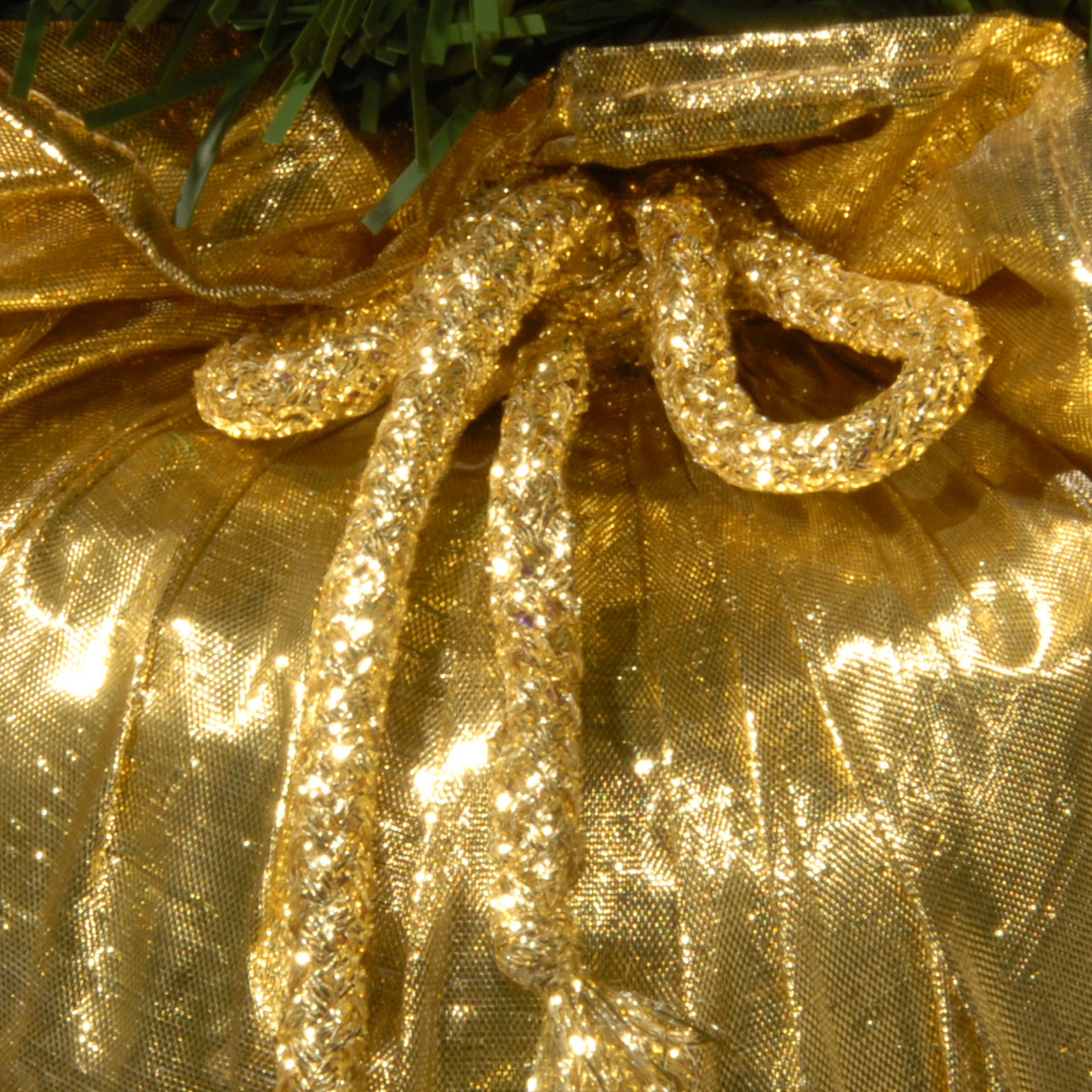 2' Majestic Fir Lighted Tabletop Tree, Gold