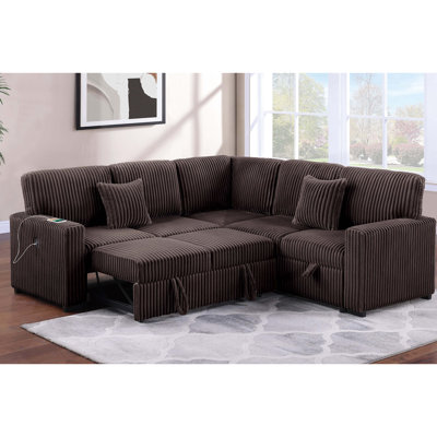 Coussin de salon modulaire réversible de style moderne avec rangement escamotable 3 pièces