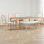 Ensemble de salle à manger extensible 6 pièces avec banc-1259388242
