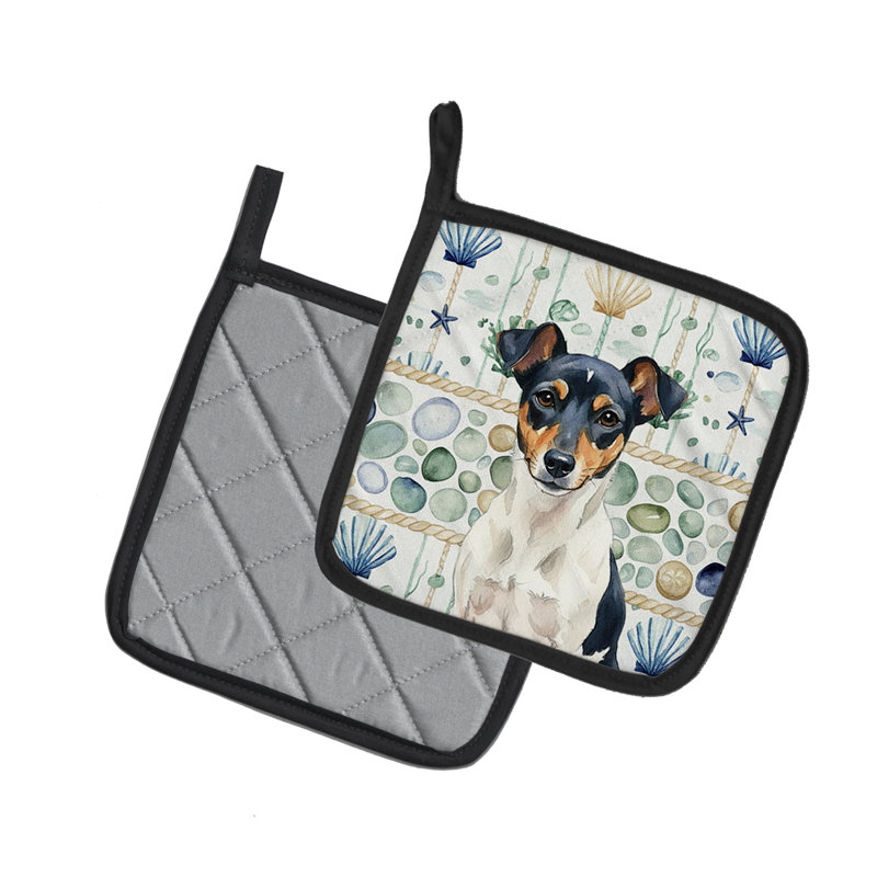 Paire de poignées tricolores Rat Terrier