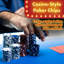 Ensemble de jetons de poker - ensemble de poker 11,5 g avec cartes, boutons, étui de transport et 300 jetons de poker pour les jeux de Texas Hold'em et de Blackjack 