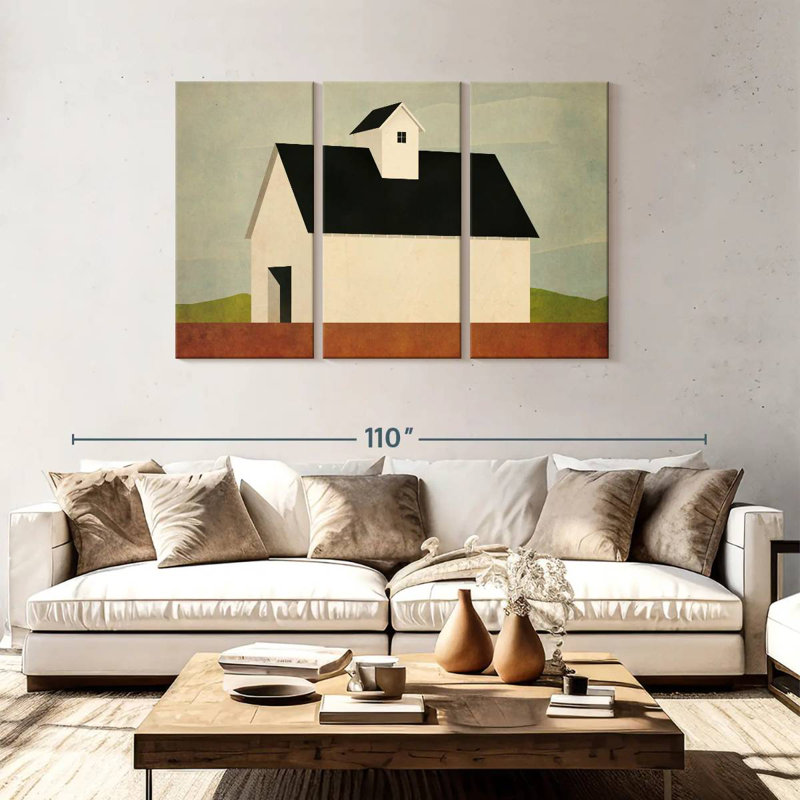 Lilie Fall Barn, 48" H x 74" W