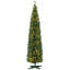 Sapin de Noël artificiel mince de 8 pi de hauteur avec 300 lumières DEL chaudes et 618 pointes pour la décoration de Noël-1913605698