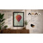 Hot Air Balloon Rising Geometric - Framed Print-496791582-496791578