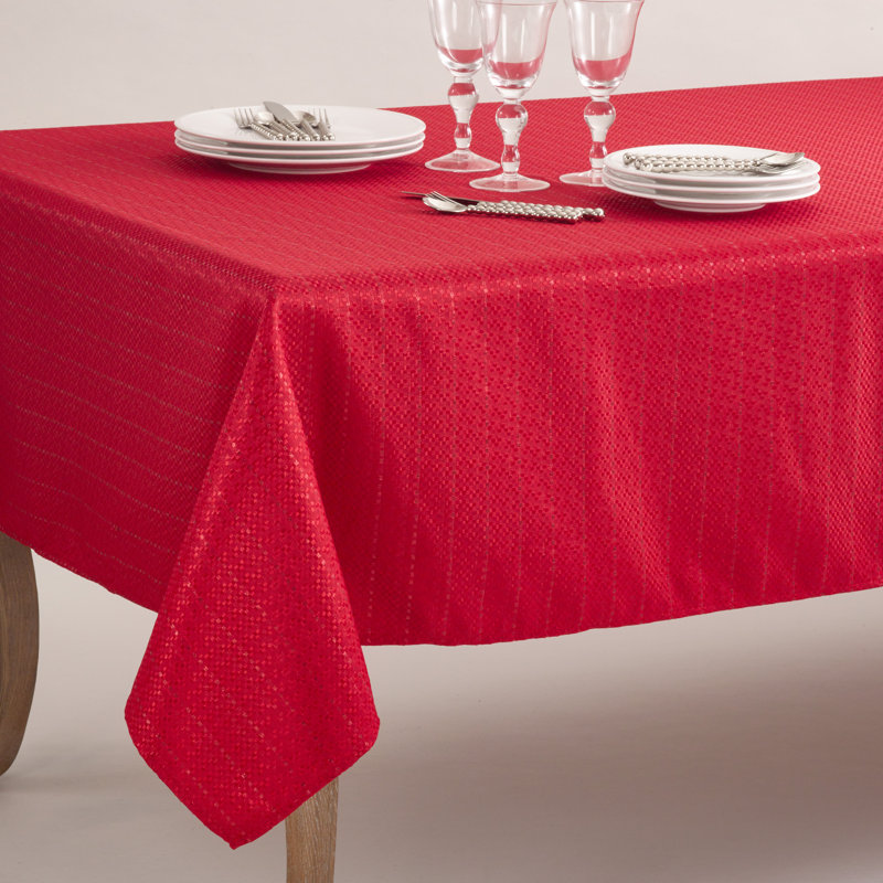 Seo Tablecloth, Red, 120" W x 65" L