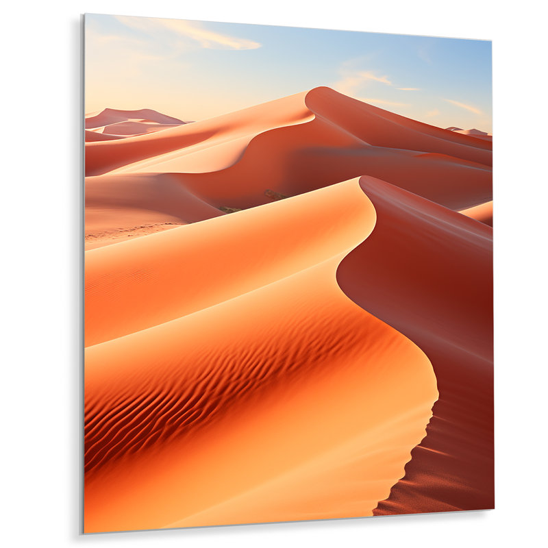 Paysage désertique I - décoration murale désert en métal, H 20 po x l 12 po x P 1 po