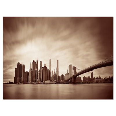 « manhattan financial district cityscape », art mural sur toile tendue