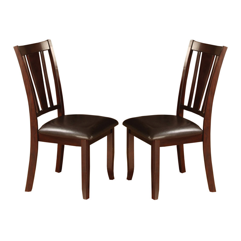 18.5'' H Faux Leather Upholstered Pine Side Chair
