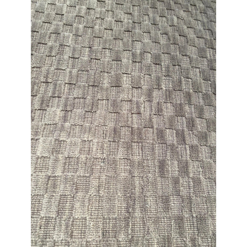 Checkered Area Rug in Gray