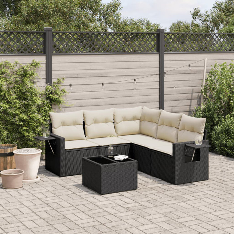 Vidaxl Garden Sofa Set Black