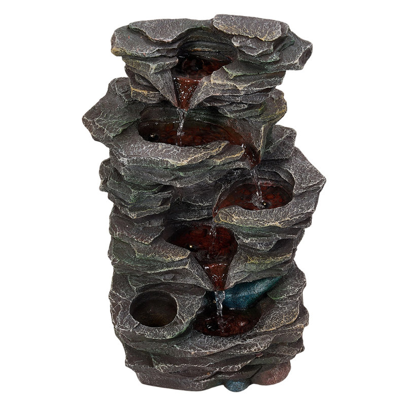 Weather Resistant Floor Fountain with Light