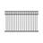 A2 4.5-ft H x 8-ft W Gloss Black Aluminum Flat Top and Bottom Fence Panel for Pool Application