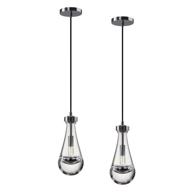 Luminaire suspendu Raindrop pour îlot de cuisine ou chambre à coucher (ensemble de 2)