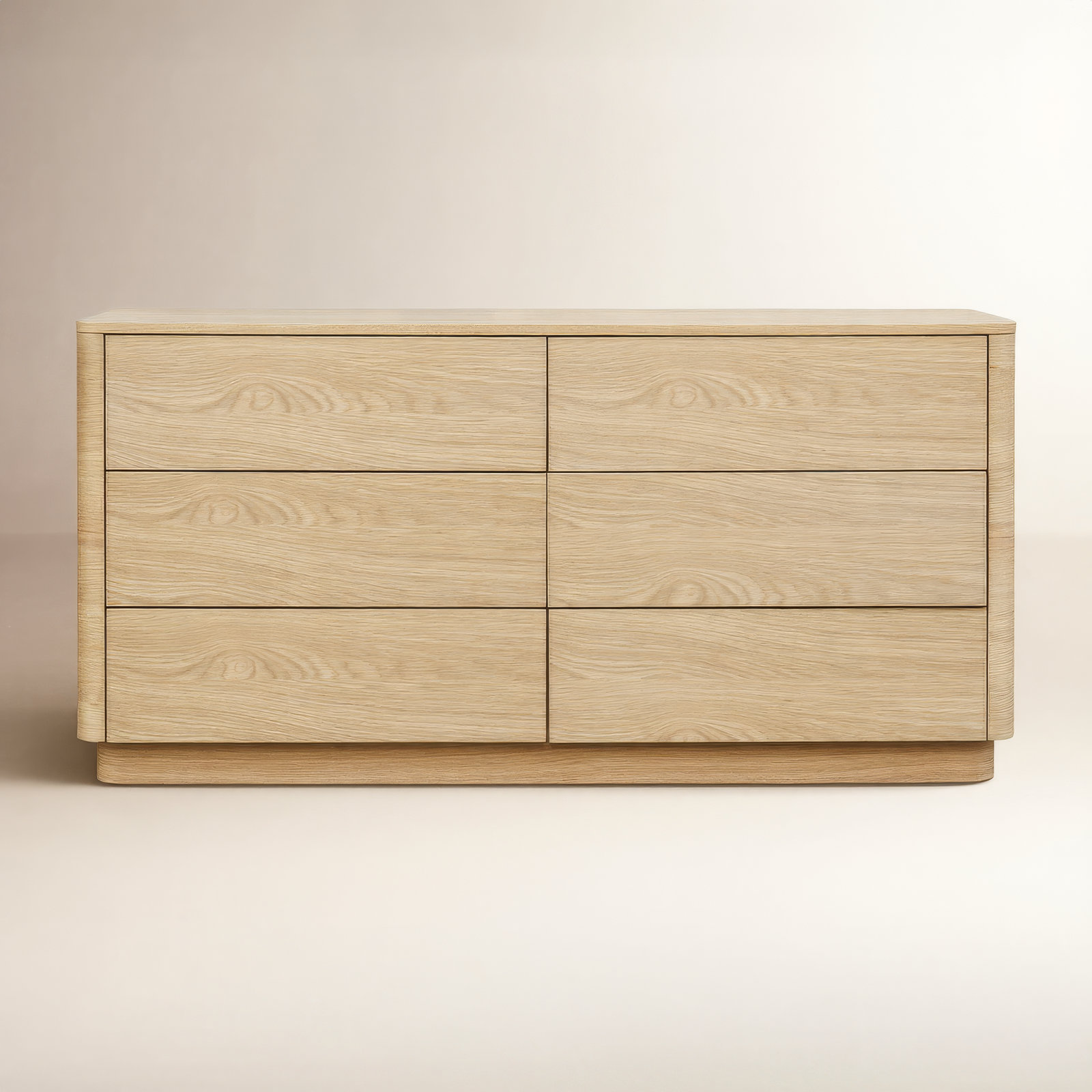 Mille 60" Walnut Double Dresser, Oak
