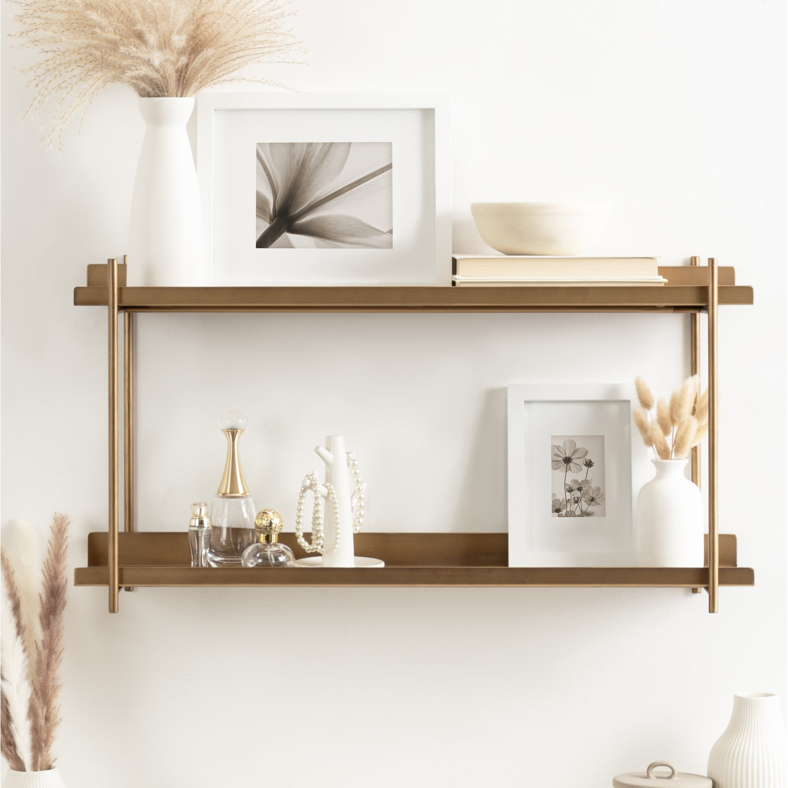 Bedford 28" Tiered Shelf, Gold