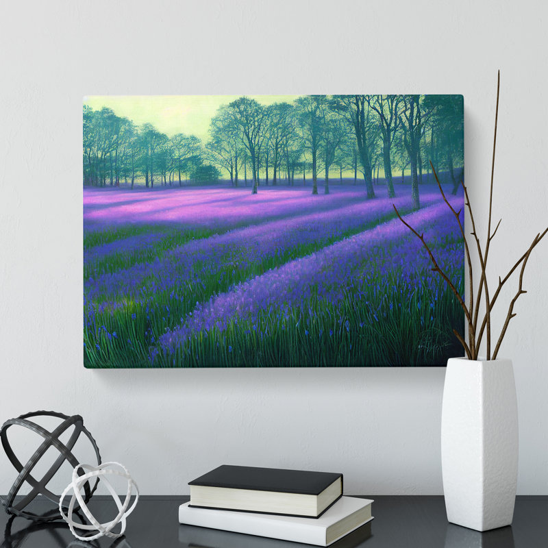 Special Bluebell Field - Wrapped Canvas Painting, 40cm H x 60cm W x 3cm D