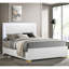 Lit à DEL en bois Eastern King, style contemporain, éclairage intégré, sommeil relaxant