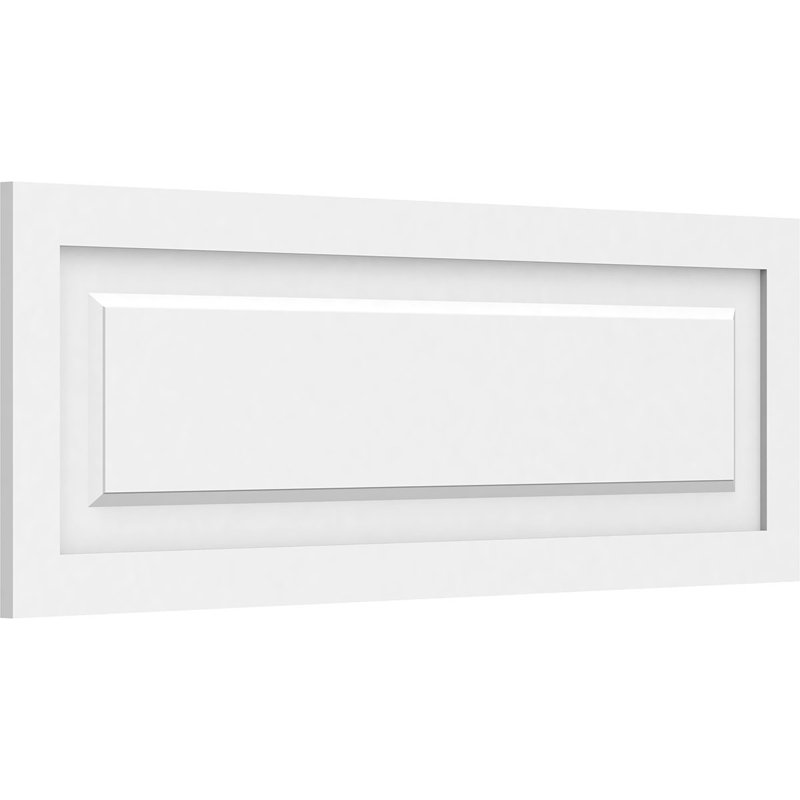 Panneau mural Harrison 3D en blanc, H 14 po x l 40 po x P 0,63 po