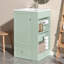 Meuble-lavabo autoportant avec lavabo en céramique, armoire de rangement, tiroir, tablettes latérales ouvertes et barre à serviettes-834689863