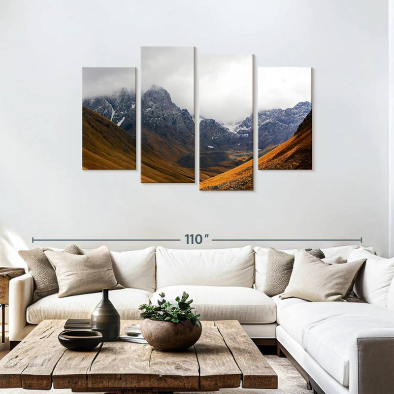 Paysage de montagne d'Alvord Alaskan, H 48 po x l 75 po