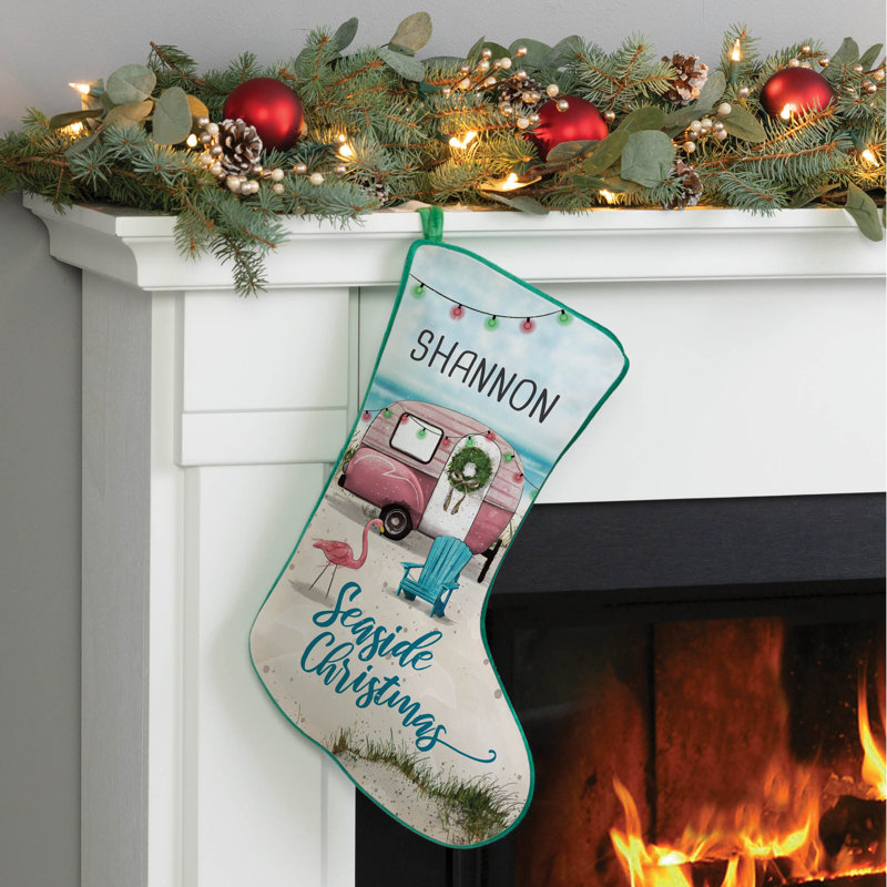 Seaside Personalized Trim Stocking, Yes