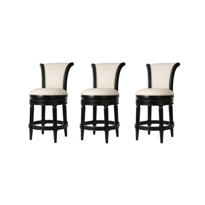 Ted Solid Wood Swivel Bar Stool