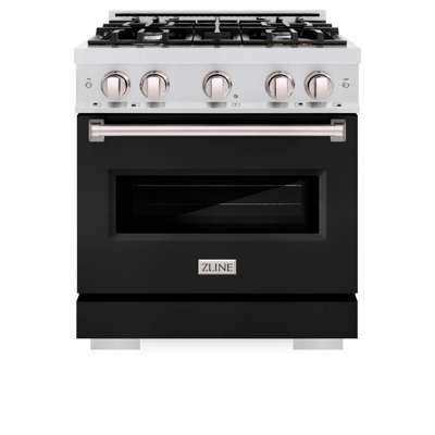 ZLINE 30" Classic DuraSnow Gas Range w/ 4 Burners & Convection Oven w/ White Door