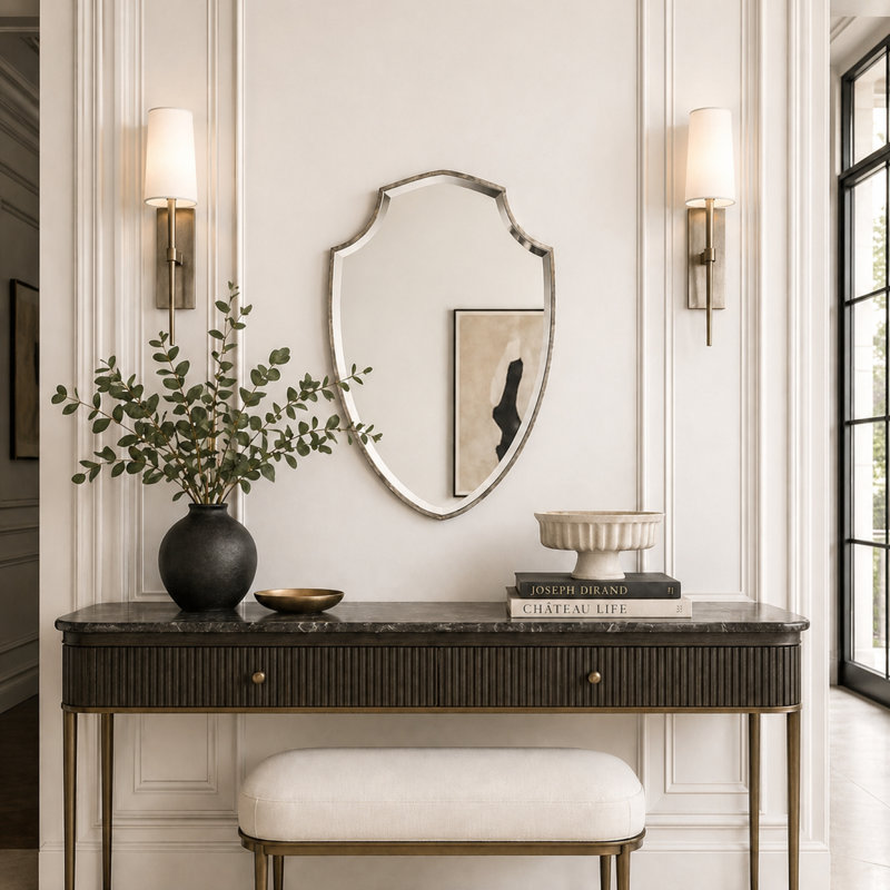Barbora Beveled Wall Mirror, Silver