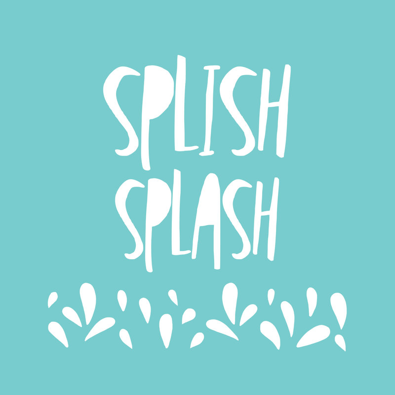 Splish Splash - Wrapped Canvas Print, 30cm H x 30cm W x 3.8cm D