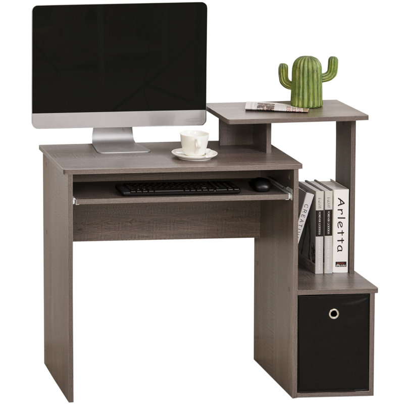 Cravens Computer Desk, Grey/Grey