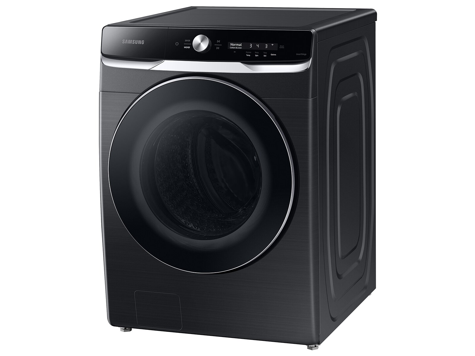 LG 5-cu ft Stackable Steam Cycle Smart Front-Load Washer (Black Steel)  ENERGY STAR