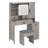 Vanity Desk With Sliding Mirror And Lights, Vanity Set With Glass Top And Charging Station, Dressing Table With 4 Drawers And 2 Cabinets-609278620
