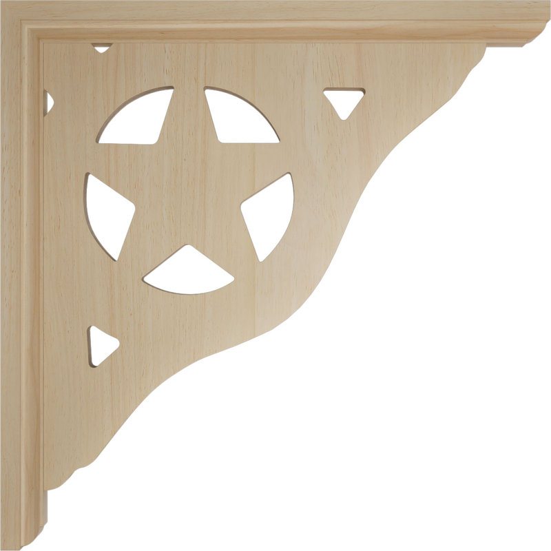 Unfinished Rubberwood 10" Contemporary Corbel