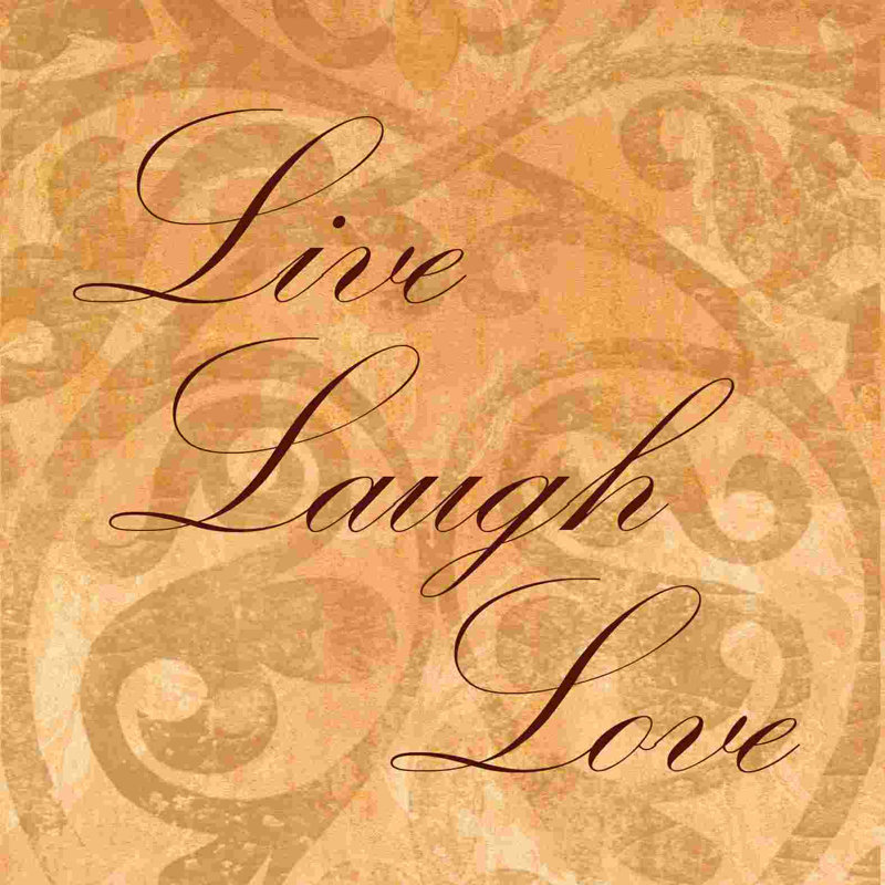 Impression sur toile tendue Decor Live Laugh Love 3, L 30 po x H 30 po